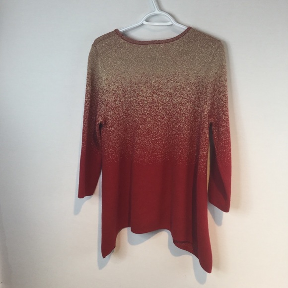 Anne Klein Red Sweater Large - Picture 3 of 6